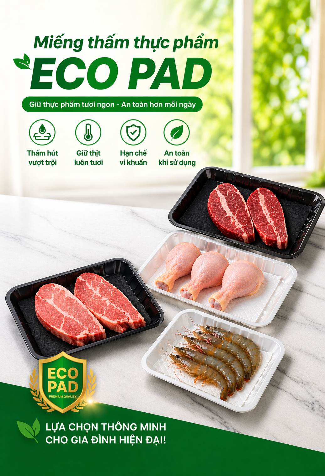 Miếng thấm thực phẩm  ECOPad
